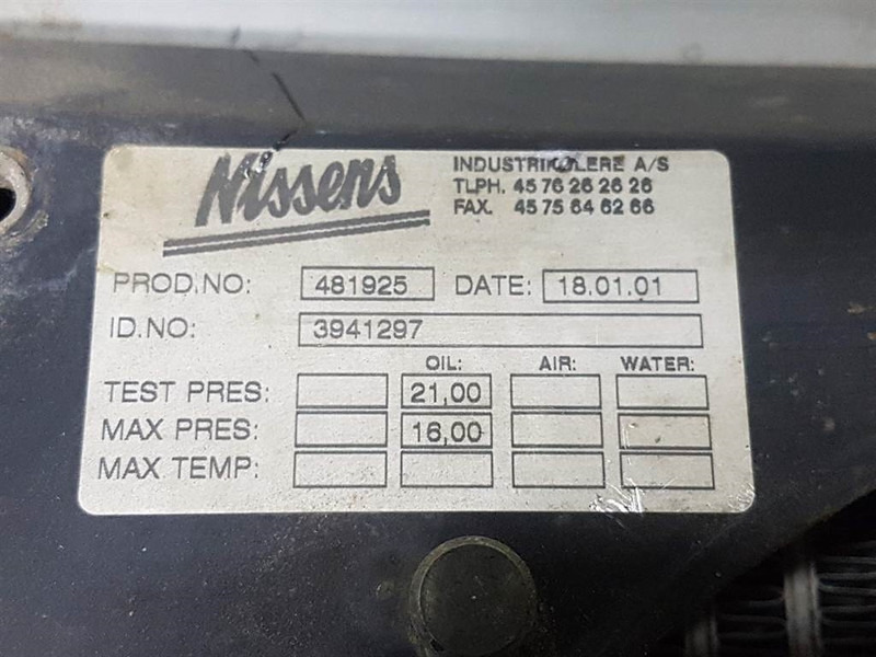Atlas AR65 - Nissens 3941297-Oil cooler/Ölkühler/Oliekoe - Υδραυλικό για Κατασκευή μηχανήματα: φωτογραφία 4 Atlas AR65 - Nissens 3941297-Oil cooler/Ölkühler/Oliekoe - Υδραυλικό για Κατασκευή μηχανήματα: φωτογραφία 4