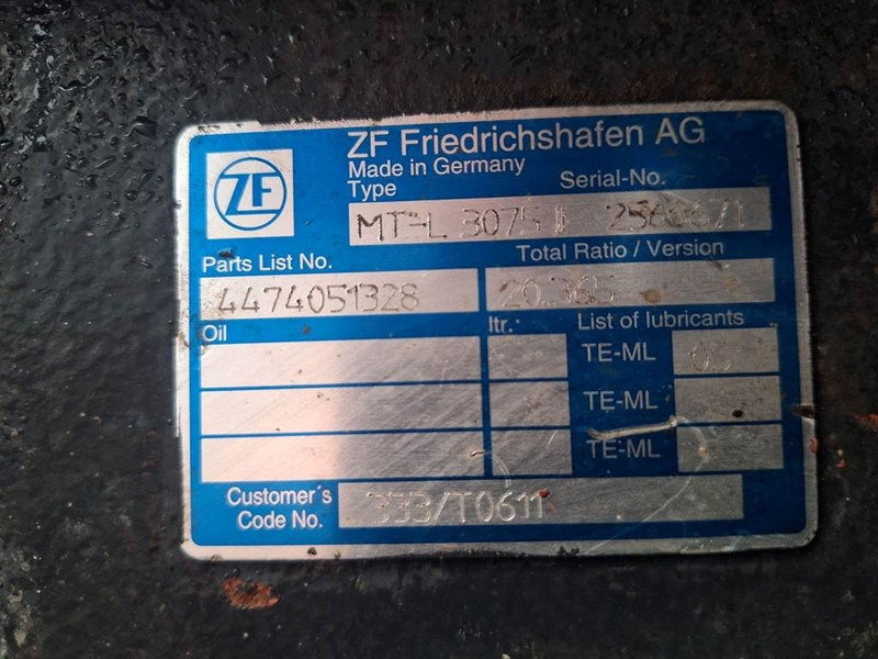 JCB 333/T0611-ZF MT-L3075II-4474051328-Axle/Achse/As - Αξονας και ανταλλακτικά για Κατασκευή μηχανήματα: φωτογραφία 5 JCB 333/T0611-ZF MT-L3075II-4474051328-Axle/Achse/As - Αξονας και ανταλλακτικά για Κατασκευή μηχανήματα: φωτογραφία 5