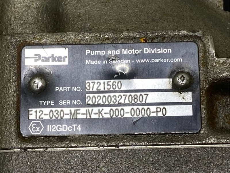 Parker F12-030-MF-IV-K - 3721560 - Drive motor/Fahrmotor - Υδραυλικό για Κατασκευή μηχανήματα: φωτογραφία 5 Parker F12-030-MF-IV-K - 3721560 - Drive motor/Fahrmotor - Υδραυλικό για Κατασκευή μηχανήματα: φωτογραφία 5