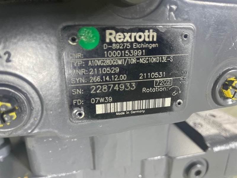 WACKER NEUSON 1000153991-Rexroth A10VG28DGDM2/10R-Drive pump - Υδραυλικό για Κατασκευή μηχανήματα: φωτογραφία 5 WACKER NEUSON 1000153991-Rexroth A10VG28DGDM2/10R-Drive pump - Υδραυλικό για Κατασκευή μηχανήματα: φωτογραφία 5