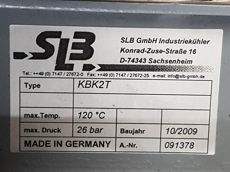 Zettelmeyer ZL-SLB KBK2T-091378-Cooler/Kühler/Koeler - Κινητήρας για Κατασκευή μηχανήματα: φωτογραφία 4 Zettelmeyer ZL-SLB KBK2T-091378-Cooler/Kühler/Koeler - Κινητήρας για Κατασκευή μηχανήματα: φωτογραφία 4
