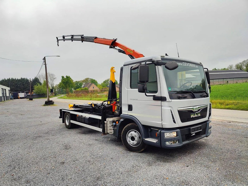 MAN TGL 12.250 Container + Palfinger PK5001 Remote - Φορτηγό φόρτωσης γάντζου, Φορτηγό με γερανό: φωτογραφία 2 MAN TGL 12.250 Container + Palfinger PK5001 Remote - Φορτηγό φόρτωσης γάντζου, Φορτηγό με γερανό: φωτογραφία 2