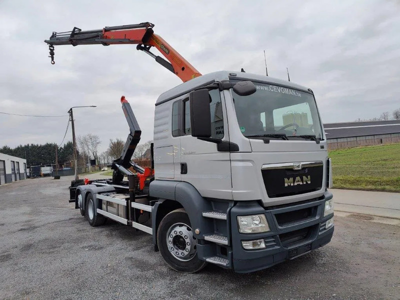 MAN TGS 26.320 Container Multilift + Kraan Palfinger PK16502 - Φορτηγό φόρτωσης γάντζου, Φορτηγό με γερανό: φωτογραφία 2 MAN TGS 26.320 Container Multilift + Kraan Palfinger PK16502 - Φορτηγό φόρτωσης γάντζου, Φορτηγό με γερανό: φωτογραφία 2