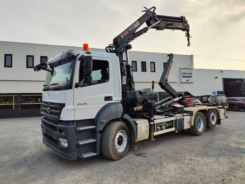 Mercedes-Benz Axor 2536 Euro5 container multilift crane HIAB 220 - Φορτηγό φόρτωσης γάντζου, Φορτηγό με γερανό: φωτογραφία 1 Mercedes-Benz Axor 2536 Euro5 container multilift crane HIAB 220 - Φορτηγό φόρτωσης γάντζου, Φορτηγό με γερανό: φωτογραφία 1