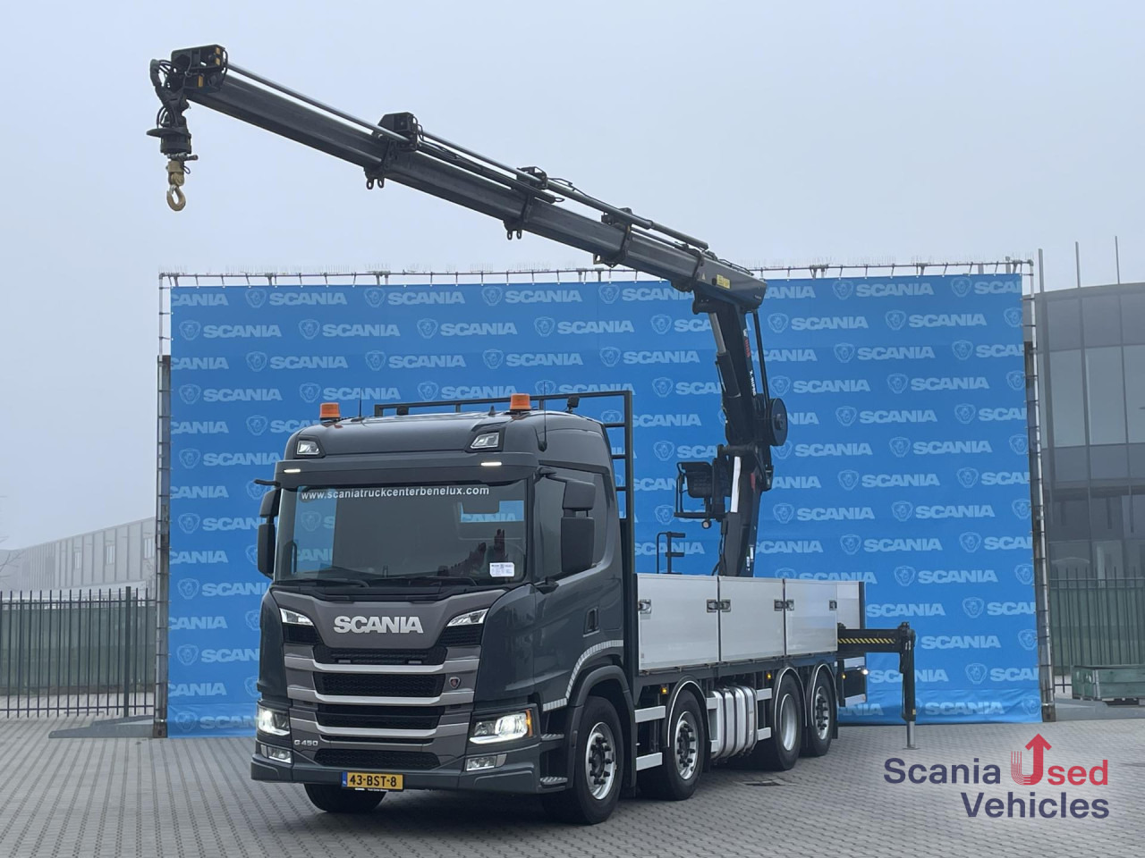SCANIA G 450 B8x2*6NB DIFF-L HIAB X-HIPRO 262 EP-4 - Φορτηγό με ανοιχτή καρότσα, Φορτηγό με γερανό: φωτογραφία 1 SCANIA G 450 B8x2*6NB DIFF-L HIAB X-HIPRO 262 EP-4 - Φορτηγό με ανοιχτή καρότσα, Φορτηγό με γερανό: φωτογραφία 1