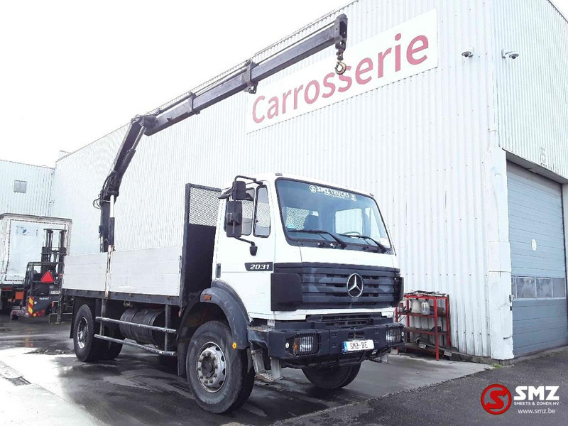 Mercedes-Benz SK 2031 lames manual - Φορτηγό με ανοιχτή καρότσα, Φορτηγό με γερανό: φωτογραφία 1 Mercedes-Benz SK 2031 lames manual - Φορτηγό με ανοιχτή καρότσα, Φορτηγό με γερανό: φωτογραφία 1