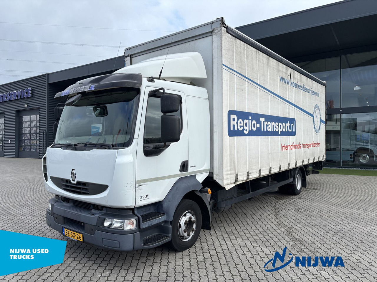 Renault MIDLUM 220 4x2 Schuifzeil + Laadklep - Φορτηγό μουσαμάς: φωτογραφία 1 Renault MIDLUM 220 4x2 Schuifzeil + Laadklep - Φορτηγό μουσαμάς: φωτογραφία 1
