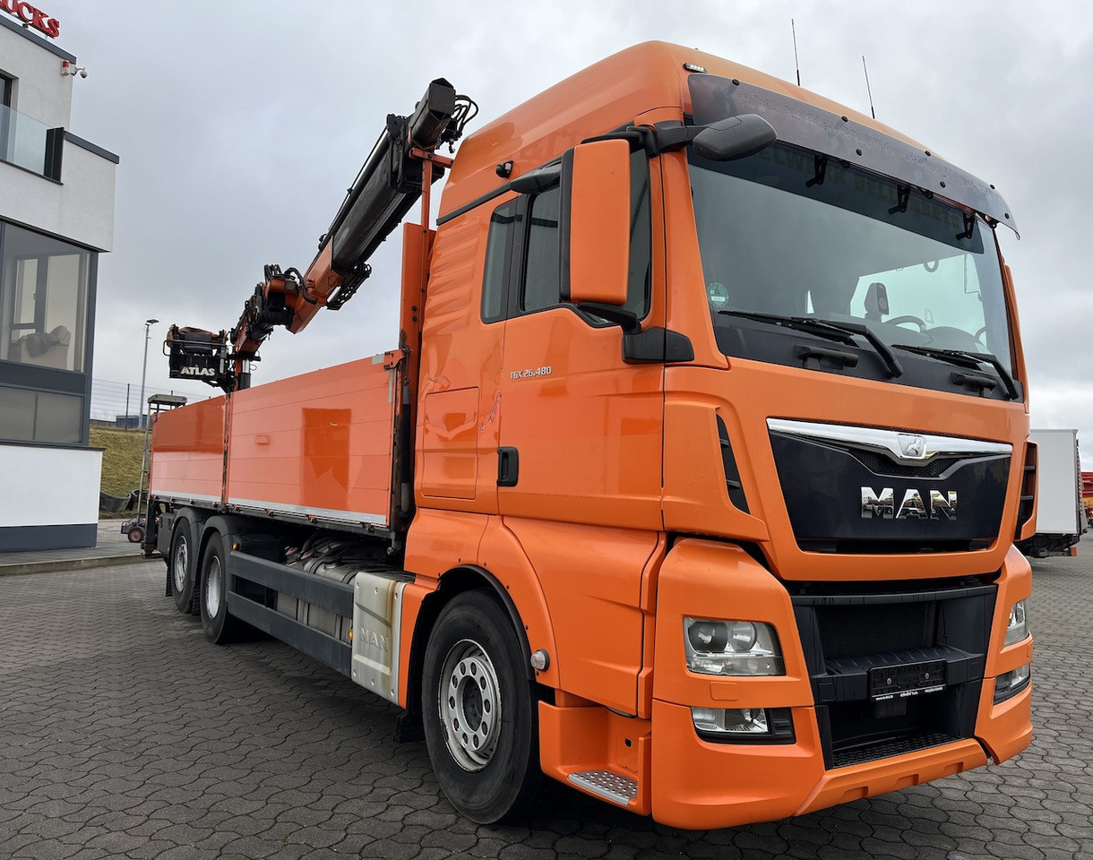 Φορτηγό με ανοιχτή καρότσα, Φορτηγό με γερανό MAN TGX 26.480 6x2  Atlas 145.2 Baustoff: φωτογραφία 13 Φορτηγό με ανοιχτή καρότσα, Φορτηγό με γερανό MAN TGX 26.480 6x2  Atlas 145.2 Baustoff: φωτογραφία 13