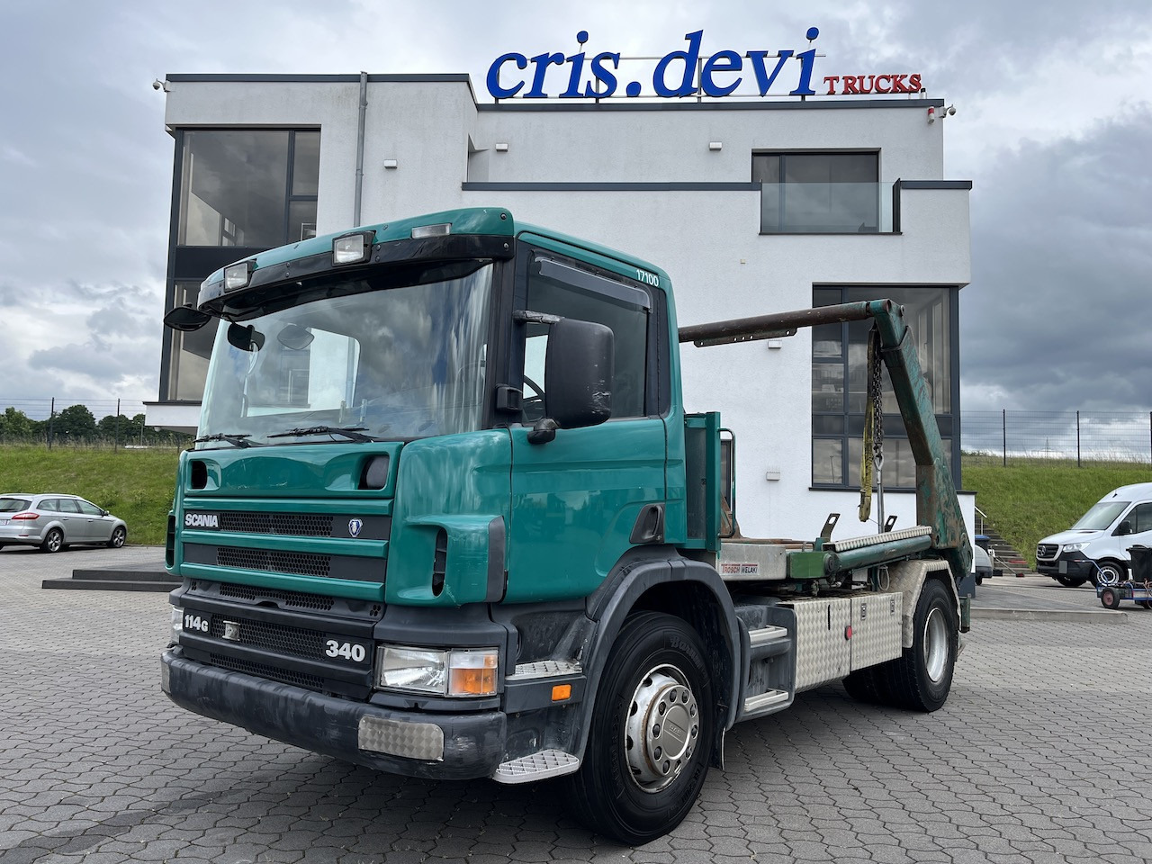 Scania P114 340 4x2 Trösch Absetzkipper Retarder AHK - Φορτηγό καδοφόρος φορτωτής: φωτογραφία 1 Scania P114 340 4x2 Trösch Absetzkipper Retarder AHK - Φορτηγό καδοφόρος φορτωτής: φωτογραφία 1