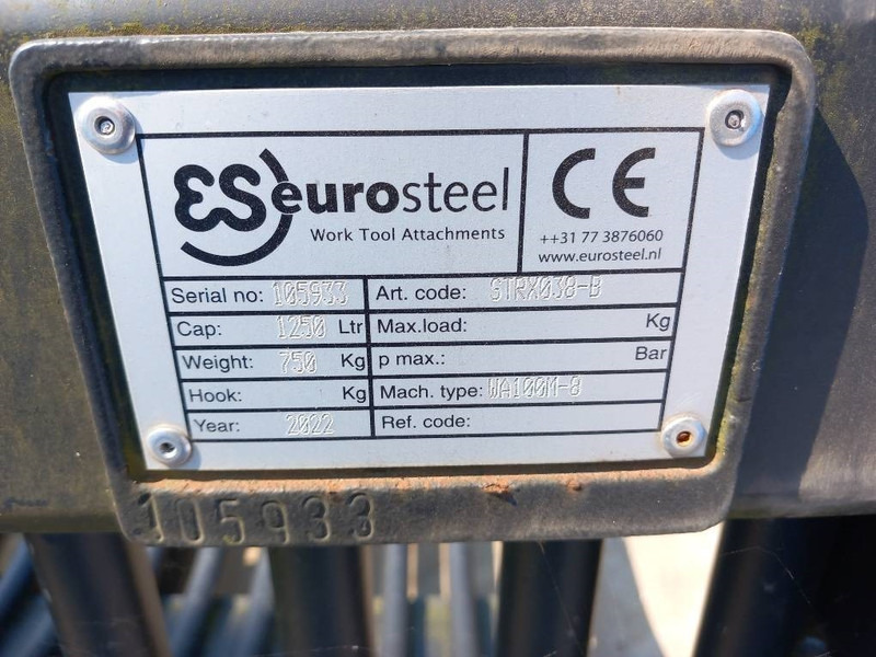 Eurosteel Puinriek WA100 - Κουβάς για Κατασκευή μηχανήματα: φωτογραφία 4 Eurosteel Puinriek WA100 - Κουβάς για Κατασκευή μηχανήματα: φωτογραφία 4