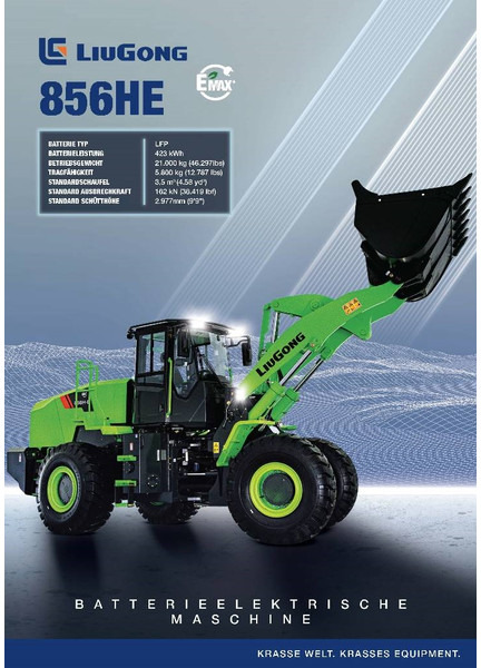 LIUGONG 856 HE vollelektrisch, 21.000 kg, 3.5 cbm - Ελαστιχοφόρος φορτωτής: φωτογραφία 1 LIUGONG 856 HE vollelektrisch, 21.000 kg, 3.5 cbm - Ελαστιχοφόρος φορτωτής: φωτογραφία 1