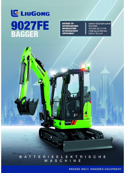 LIUGONG 9027 FE vollelektrisch, 2.680 kg - Μίνι εκσκαφέας: φωτογραφία 1 LIUGONG 9027 FE vollelektrisch, 2.680 kg - Μίνι εκσκαφέας: φωτογραφία 1
