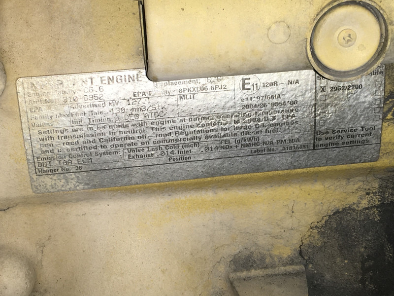 Κατασκευή μηχανήματα Caterpillar C6.6 666-3106952 FOR PARTS: φωτογραφία 7