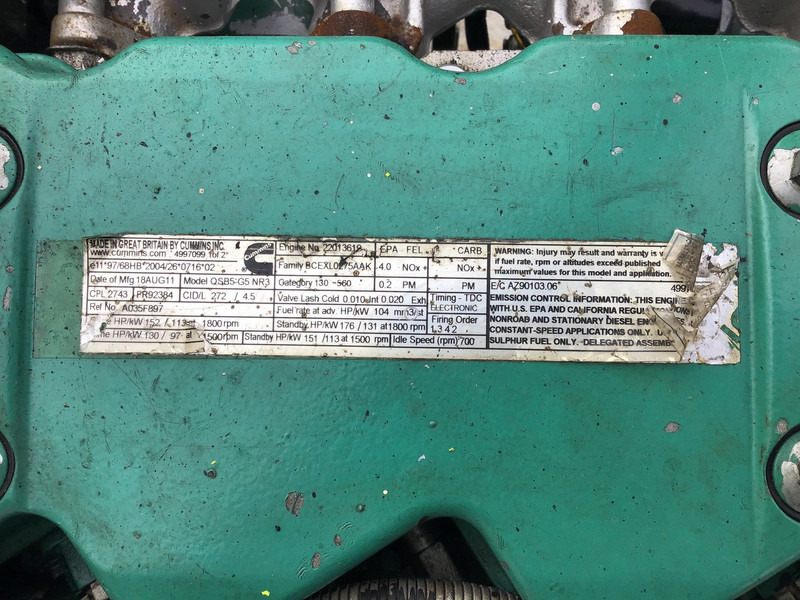 Βιομηχανική γεννήτρια Cummins QSB4.5 GENERATOR 120 KVA USED: φωτογραφία 8 Βιομηχανική γεννήτρια Cummins QSB4.5 GENERATOR 120 KVA USED: φωτογραφία 8