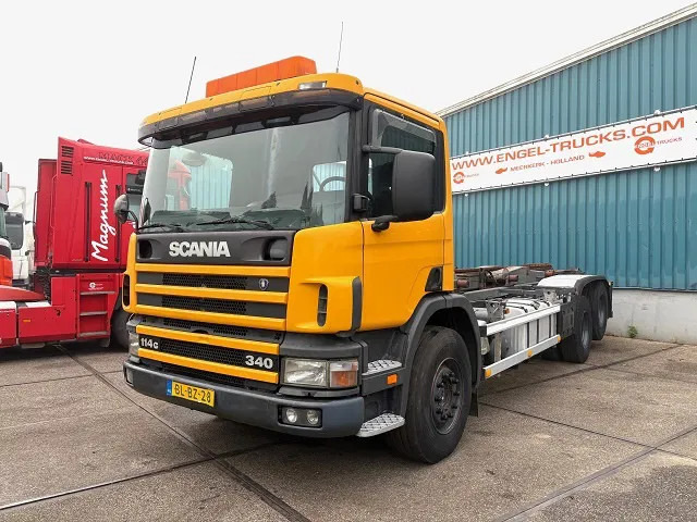 Scania P114-340 6x2 WITH MULTILIFT CONTAINERSYSTEM ONLY 80.500 KM!! ORIGINAL (10 TIRES / FULL STEEL SUSPENSION / 12 GEARS MANUAL GEARBO - Φορτηγό μεταφοράς εμπορευματοκιβωτίων/ Κινητό αμάξωμα: φωτογραφία 1 Scania P114-340 6x2 WITH MULTILIFT CONTAINERSYSTEM ONLY 80.500 KM!! ORIGINAL (10 TIRES / FULL STEEL SUSPENSION / 12 GEARS MANUAL GEARBO - Φορτηγό μεταφοράς εμπορευματοκιβωτίων/ Κινητό αμάξωμα: φωτογραφία 1