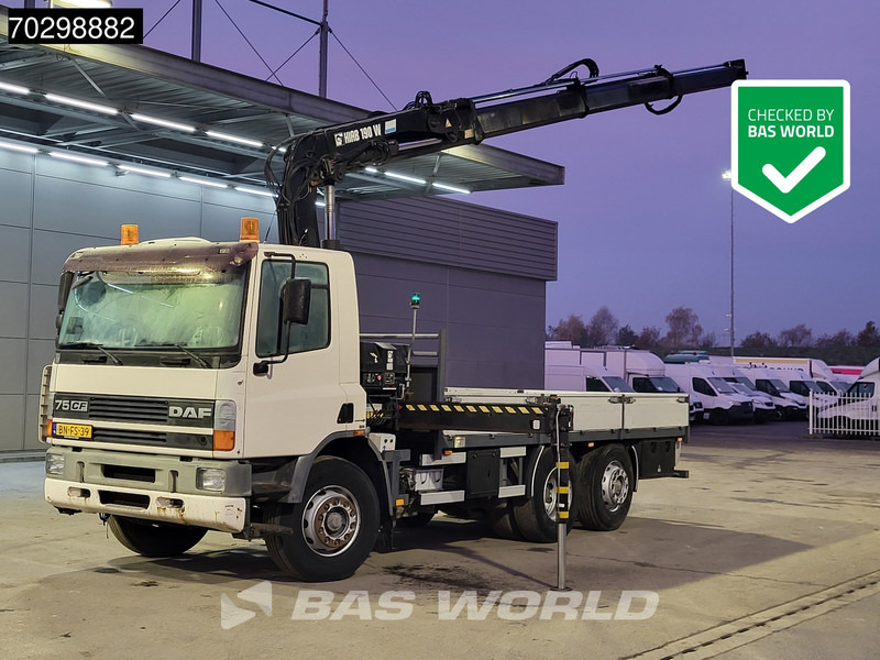 DAF 75CF.250 CF 6X2 HIAB 190W3 Crane Kran Remote Rotator Steering Axle Automatic Euro 3 - Φορτηγό με ανοιχτή καρότσα, Φορτηγό με γερανό: φωτογραφία 1 DAF 75CF.250 CF 6X2 HIAB 190W3 Crane Kran Remote Rotator Steering Axle Automatic Euro 3 - Φορτηγό με ανοιχτή καρότσα, Φορτηγό με γερανό: φωτογραφία 1