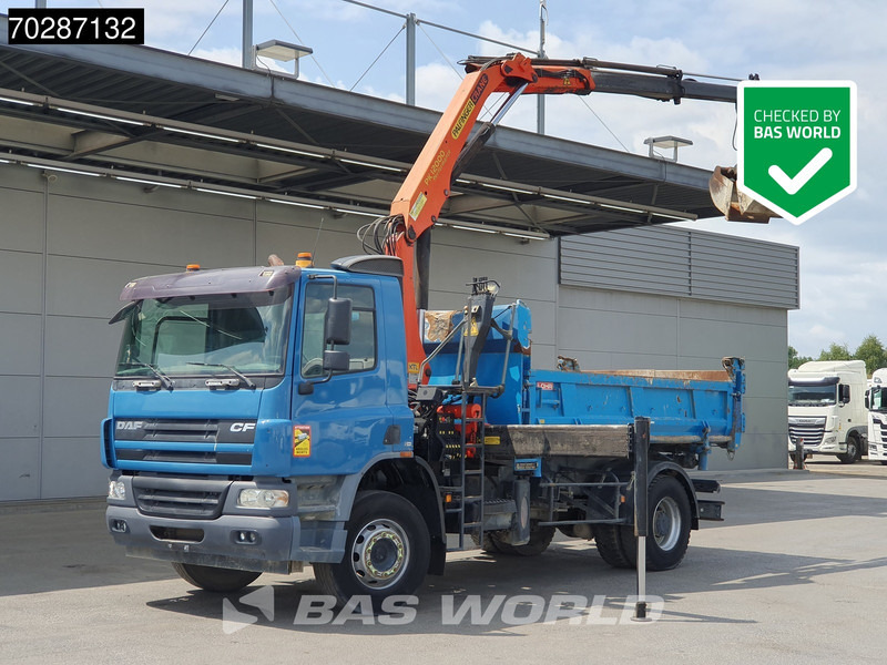 DAF CF75.310 4X2 Palfinger PK12000 Kran Crane 7m3 tipper Big-Axle Steelsuspension Euro 3 - Φορτηγό ανατρεπόμενο, Φορτηγό με γερανό: φωτογραφία 1 DAF CF75.310 4X2 Palfinger PK12000 Kran Crane 7m3 tipper Big-Axle Steelsuspension Euro 3 - Φορτηγό ανατρεπόμενο, Φορτηγό με γερανό: φωτογραφία 1
