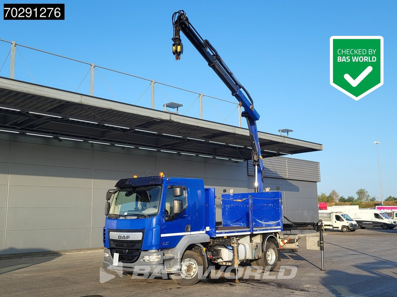 DAF LF 260 LF 4X2 HIAB 111 B-2 Hiduo Crane Automatic ACC Euro 6 - Φορτηγό με ανοιχτή καρότσα, Φορτηγό με γερανό: φωτογραφία 1 DAF LF 260 LF 4X2 HIAB 111 B-2 Hiduo Crane Automatic ACC Euro 6 - Φορτηγό με ανοιχτή καρότσα, Φορτηγό με γερανό: φωτογραφία 1