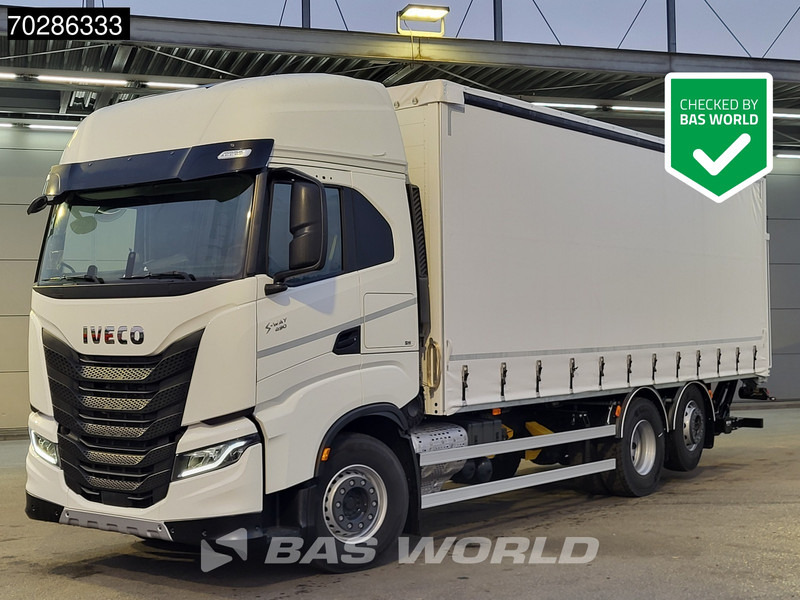 Iveco S-Way 490 6X2 NEW! Lift+steering Axle 2000kg Ladebordwand Retarder Navi Standklima - Φορτηγό μουσαμάς: φωτογραφία 1 Iveco S-Way 490 6X2 NEW! Lift+steering Axle 2000kg Ladebordwand Retarder Navi Standklima - Φορτηγό μουσαμάς: φωτογραφία 1