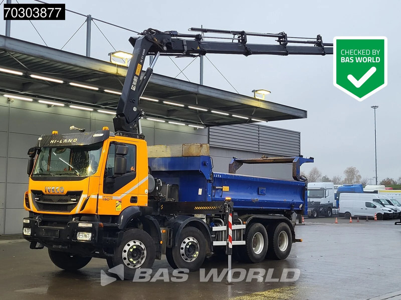 Iveco Trakker 450 8X4 HIAB 211 EP-4 Hiduo Kran Crane Big-Axle 2-Side Tipper Euro 6 - Φορτηγό ανατρεπόμενο, Φορτηγό με γερανό: φωτογραφία 1 Iveco Trakker 450 8X4 HIAB 211 EP-4 Hiduo Kran Crane Big-Axle 2-Side Tipper Euro 6 - Φορτηγό ανατρεπόμενο, Φορτηγό με γερανό: φωτογραφία 1