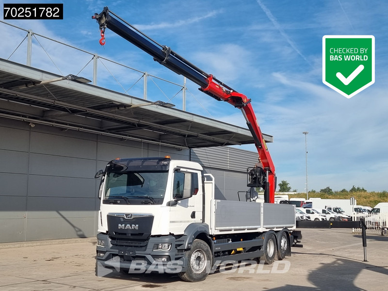 MAN TGS 26.440 6X2 NEW NL-Truck Palfinger PK20.501 L TEC3 Kran Baustoff Lift-Lenk Asche - Φορτηγό με ανοιχτή καρότσα, Φορτηγό με γερανό: φωτογραφία 1 MAN TGS 26.440 6X2 NEW NL-Truck Palfinger PK20.501 L TEC3 Kran Baustoff Lift-Lenk Asche - Φορτηγό με ανοιχτή καρότσα, Φορτηγό με γερανό: φωτογραφία 1