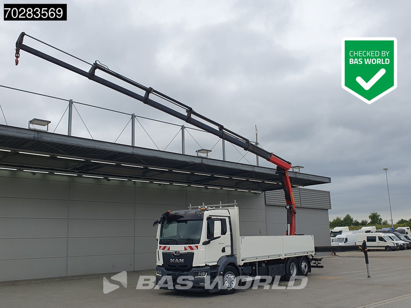MAN TGS 26.470 6X2 Palfinger PK22002-EH Kran Crane Liftachse Navi Euro 6 - Φορτηγό με ανοιχτή καρότσα, Φορτηγό με γερανό: φωτογραφία 1 MAN TGS 26.470 6X2 Palfinger PK22002-EH Kran Crane Liftachse Navi Euro 6 - Φορτηγό με ανοιχτή καρότσα, Φορτηγό με γερανό: φωτογραφία 1