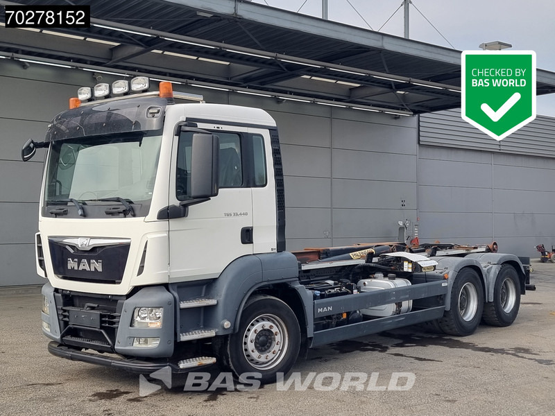 MAN TGS 33.440 6X4 20tons Palfinger T20-31 MPA hooklift Big-Axle Euro 6 - Φορτηγό φόρτωσης γάντζου: φωτογραφία 3 MAN TGS 33.440 6X4 20tons Palfinger T20-31 MPA hooklift Big-Axle Euro 6 - Φορτηγό φόρτωσης γάντζου: φωτογραφία 3