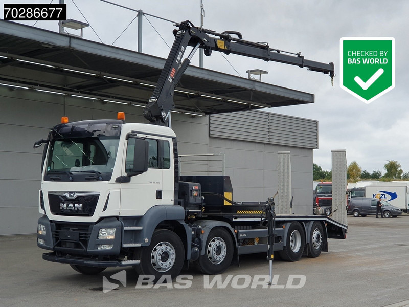 MAN TGS 35.360 8X2 HIAB X-Hiduo 158 BS-3 Crane Lift+lenkasche Machine transporter Euro 6 - Φορτηγό αυτοκινητάμαξα, Φορτηγό με γερανό: φωτογραφία 1 MAN TGS 35.360 8X2 HIAB X-Hiduo 158 BS-3 Crane Lift+lenkasche Machine transporter Euro 6 - Φορτηγό αυτοκινητάμαξα, Φορτηγό με γερανό: φωτογραφία 1