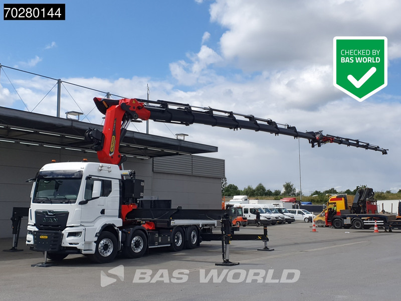 MAN TGS 35.520 8X4 Palfinger PK135.002 TEC 7 Kran Crane Hydrodrive Lift+steering axle Navi LED Euro 6 - Φορτηγό με ανοιχτή καρότσα, Φορτηγό με γερανό: φωτογραφία 1 MAN TGS 35.520 8X4 Palfinger PK135.002 TEC 7 Kran Crane Hydrodrive Lift+steering axle Navi LED Euro 6 - Φορτηγό με ανοιχτή καρότσα, Φορτηγό με γερανό: φωτογραφία 1