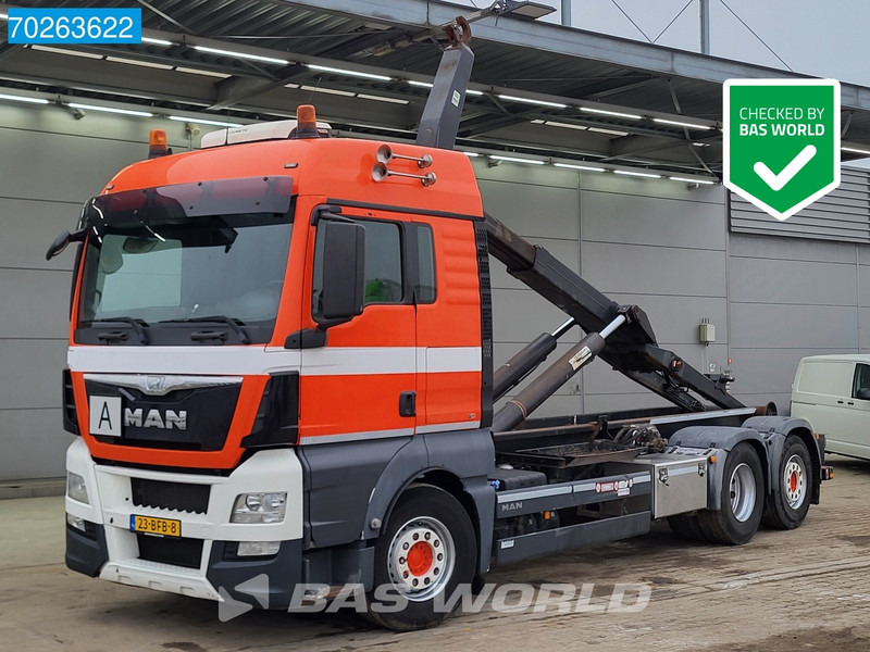 MAN TGX 26.440 6X2 NL-Truck 25tons VDL Standklima Liftachse Euro 6 - Φορτηγό φόρτωσης γάντζου: φωτογραφία 1 MAN TGX 26.440 6X2 NL-Truck 25tons VDL Standklima Liftachse Euro 6 - Φορτηγό φόρτωσης γάντζου: φωτογραφία 1