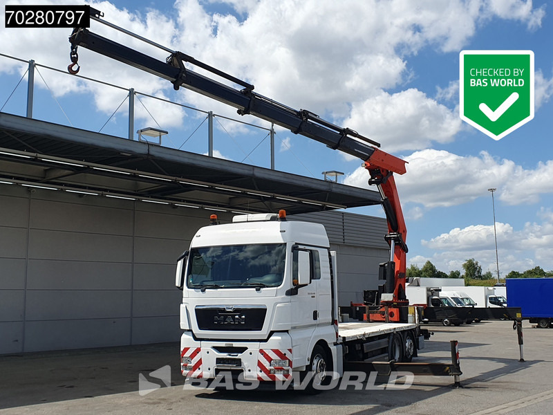 MAN TGX 26.440 6X2 Palfinger PK 53002 SH Kran Crane Steering Axle Automatic Euro 5 - Φορτηγό με ανοιχτή καρότσα, Φορτηγό με γερανό: φωτογραφία 1 MAN TGX 26.440 6X2 Palfinger PK 53002 SH Kran Crane Steering Axle Automatic Euro 5 - Φορτηγό με ανοιχτή καρότσα, Φορτηγό με γερανό: φωτογραφία 1