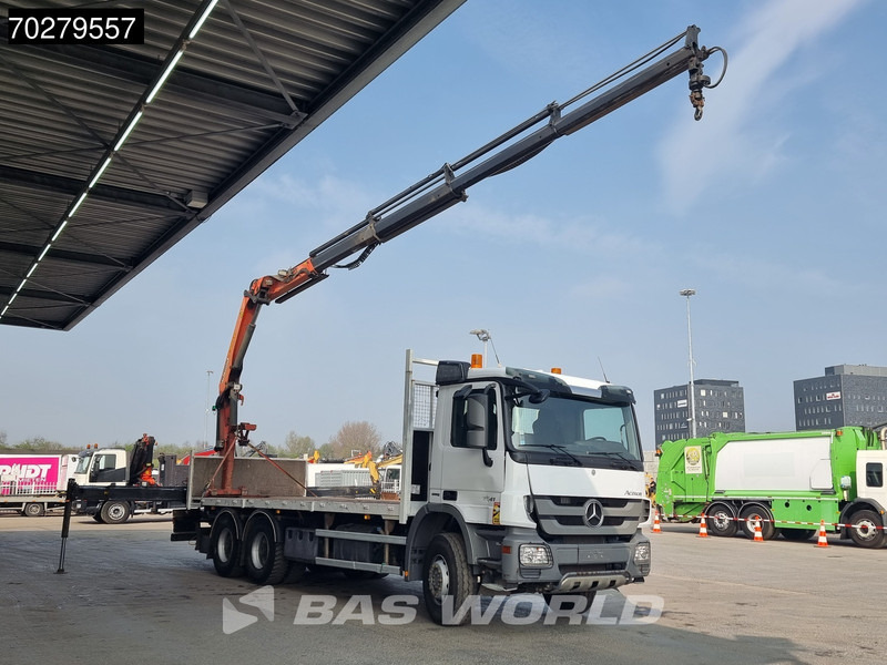 Mercedes-Benz Actros 2641 6X4 Palfinger PK18002-EH Remote Full Steel Euro 5 - Φορτηγό με ανοιχτή καρότσα, Φορτηγό με γερανό: φωτογραφία 3 Mercedes-Benz Actros 2641 6X4 Palfinger PK18002-EH Remote Full Steel Euro 5 - Φορτηγό με ανοιχτή καρότσα, Φορτηγό με γερανό: φωτογραφία 3