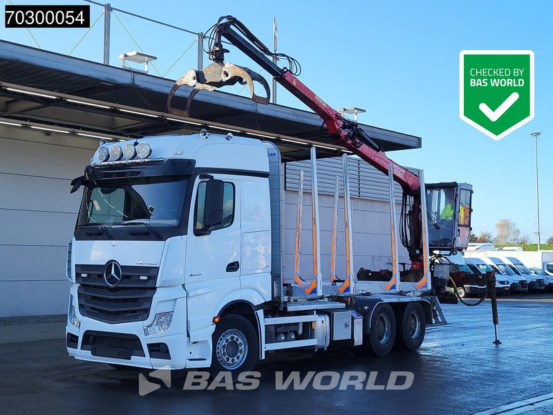 Mercedes-Benz Actros 2663 Actros 6X4 Timber truck FTG V10CX.81 wood crane Big-Axle Automatic Euro 6 - Φορτηγό ξυλείας, Φορτηγό με γερανό: φωτογραφία 1 Mercedes-Benz Actros 2663 Actros 6X4 Timber truck FTG V10CX.81 wood crane Big-Axle Automatic Euro 6 - Φορτηγό ξυλείας, Φορτηγό με γερανό: φωτογραφία 1