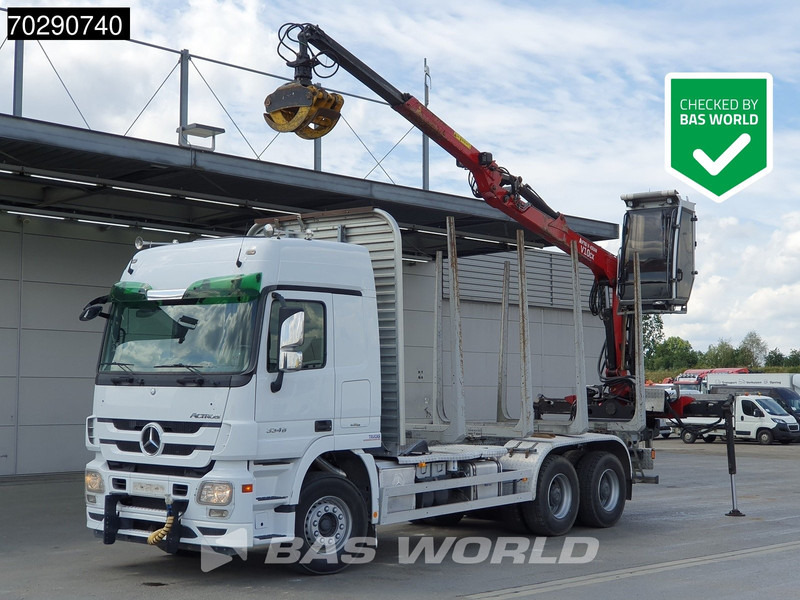 Mercedes-Benz Actros 3346 6X4 Original KM's! Wood Crane Big-Axle Steelsuspension Euro 5 - Φορτηγό ξυλείας, Φορτηγό με γερανό: φωτογραφία 1 Mercedes-Benz Actros 3346 6X4 Original KM's! Wood Crane Big-Axle Steelsuspension Euro 5 - Φορτηγό ξυλείας, Φορτηγό με γερανό: φωτογραφία 1