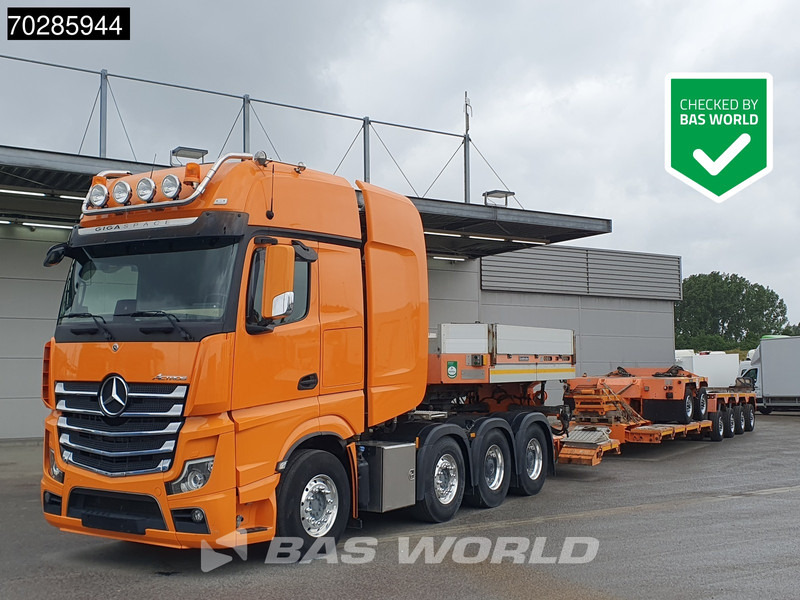 Mercedes-Benz Actros 8X4 180T GigaSpace Retarder Hydrauliek BigAxle Alcoa´s // Lowbed Trailer / 6 Axles / Hydraulic Pendle Axles / Extendable - Τράκτορας: φωτογραφία 1 Mercedes-Benz Actros 8X4 180T GigaSpace Retarder Hydrauliek BigAxle Alcoa´s // Lowbed Trailer / 6 Axles / Hydraulic Pendle Axles / Extendable - Τράκτορας: φωτογραφία 1