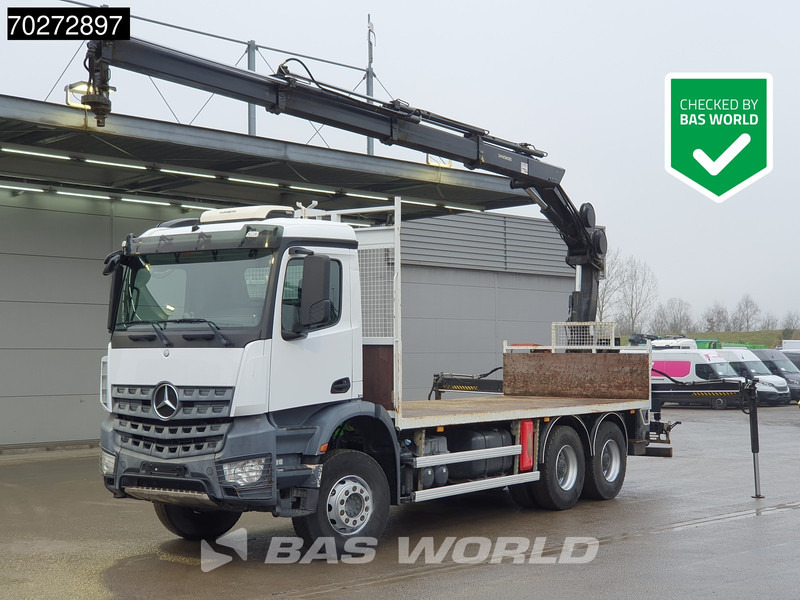 Mercedes-Benz Arocs 2636 6X4 Hiab 144 E-3 Hipro Kran Crane Remote Full Steel Euro 6 - Φορτηγό με ανοιχτή καρότσα, Φορτηγό με γερανό: φωτογραφία 1 Mercedes-Benz Arocs 2636 6X4 Hiab 144 E-3 Hipro Kran Crane Remote Full Steel Euro 6 - Φορτηγό με ανοιχτή καρότσα, Φορτηγό με γερανό: φωτογραφία 1