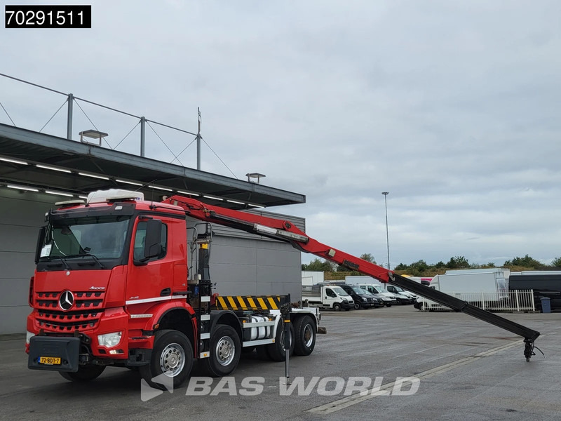 Mercedes-Benz Arocs 4145 8X4 NL-Truck HMF RCL 5300 Crane Hyva 26-51-S Hooklift Steelsuspension Big-Axle Automatic Euro 6 - Φορτηγό φόρτωσης γάντζου, Φορτηγό με γερανό: φωτογραφία 2 Mercedes-Benz Arocs 4145 8X4 NL-Truck HMF RCL 5300 Crane Hyva 26-51-S Hooklift Steelsuspension Big-Axle Automatic Euro 6 - Φορτηγό φόρτωσης γάντζου, Φορτηγό με γερανό: φωτογραφία 2