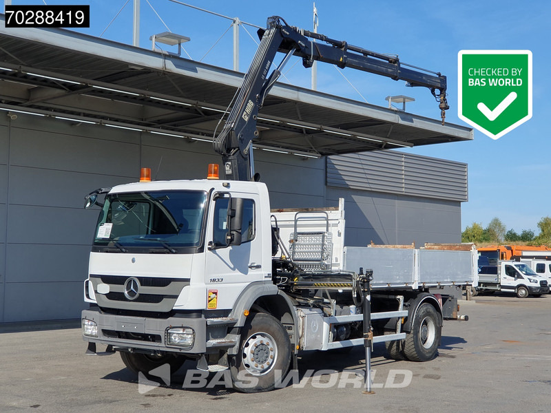 Mercedes-Benz Axor 1833 Axor 4X2 HIAB XS B-122 HIDUO Crane Kran Manual Steelsuspension Big-Axle Euro 5 - Φορτηγό ανατρεπόμενο, Φορτηγό με γερανό: φωτογραφία 1 Mercedes-Benz Axor 1833 Axor 4X2 HIAB XS B-122 HIDUO Crane Kran Manual Steelsuspension Big-Axle Euro 5 - Φορτηγό ανατρεπόμενο, Φορτηγό με γερανό: φωτογραφία 1