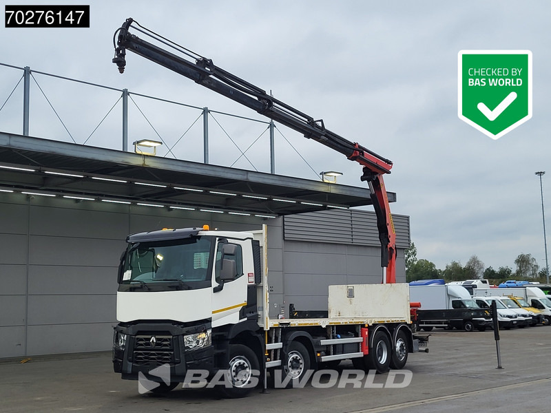 Renault C 380 8X2 Palfinger PK24001K Remote Lenkachse Euro 6 - Φορτηγό με ανοιχτή καρότσα, Φορτηγό με γερανό: φωτογραφία 1 Renault C 380 8X2 Palfinger PK24001K Remote Lenkachse Euro 6 - Φορτηγό με ανοιχτή καρότσα, Φορτηγό με γερανό: φωτογραφία 1