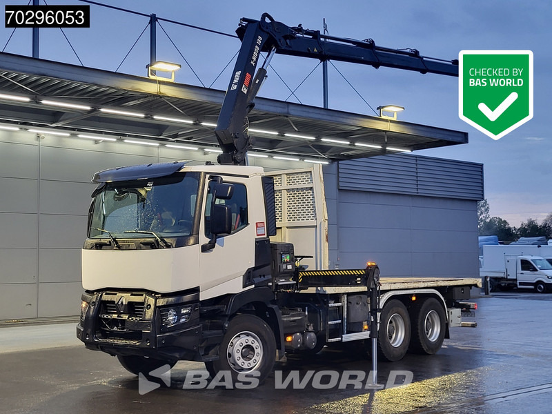 Renault C 430 6X4 HIAB 188 ES-3 X-HIDUO Crane Retarder Steelsuspension Big-Axle Euro 6 - Φορτηγό με ανοιχτή καρότσα, Φορτηγό με γερανό: φωτογραφία 1 Renault C 430 6X4 HIAB 188 ES-3 X-HIDUO Crane Retarder Steelsuspension Big-Axle Euro 6 - Φορτηγό με ανοιχτή καρότσα, Φορτηγό με γερανό: φωτογραφία 1