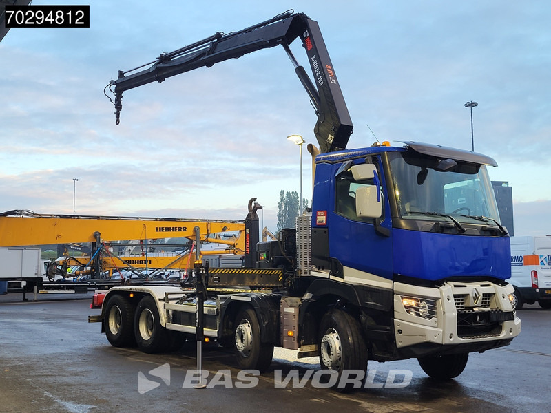Renault C 430 8X4 HIAB X-Hiduo 188 B-2 Crane + Hook Full Steel Big-Axle Euro 6 - Φορτηγό φόρτωσης γάντζου, Φορτηγό με γερανό: φωτογραφία 3 Renault C 430 8X4 HIAB X-Hiduo 188 B-2 Crane + Hook Full Steel Big-Axle Euro 6 - Φορτηγό φόρτωσης γάντζου, Φορτηγό με γερανό: φωτογραφία 3