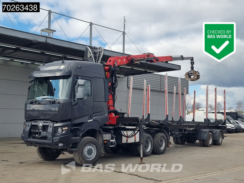 Renault K 520 6X6 Holz Kran Palfinger Q180Z96 6x6 Big-Axle Steelsuspension - Φορτηγό ξυλείας, Φορτηγό με γερανό: φωτογραφία 1 Renault K 520 6X6 Holz Kran Palfinger Q180Z96 6x6 Big-Axle Steelsuspension - Φορτηγό ξυλείας, Φορτηγό με γερανό: φωτογραφία 1