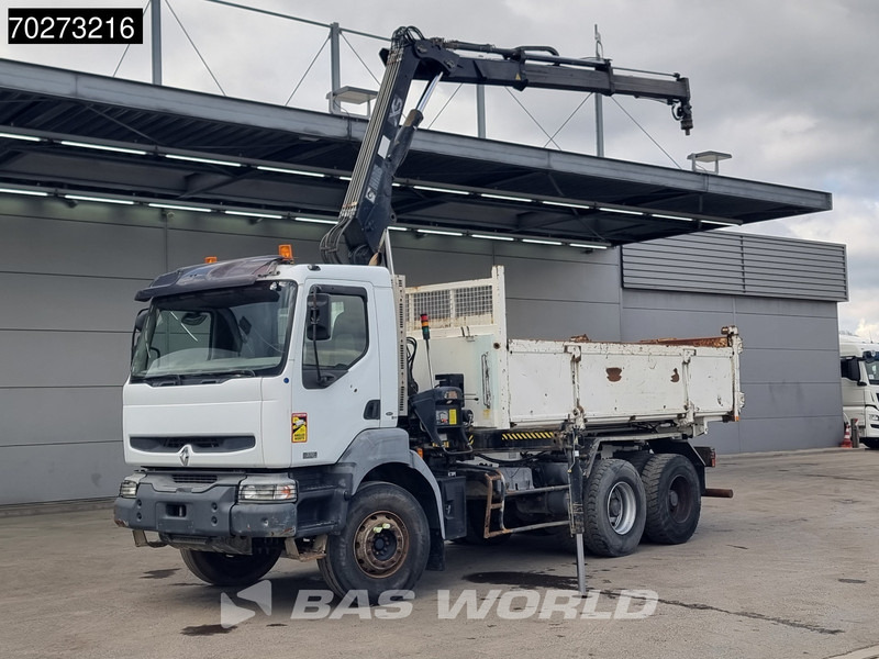 Renault Kerax 360 6X4 Hiab 144 B-2 Hiduo Kran Manual Big-Axle Steelsuspension Euro 3 - Φορτηγό ανατρεπόμενο, Φορτηγό με γερανό: φωτογραφία 1 Renault Kerax 360 6X4 Hiab 144 B-2 Hiduo Kran Manual Big-Axle Steelsuspension Euro 3 - Φορτηγό ανατρεπόμενο, Φορτηγό με γερανό: φωτογραφία 1