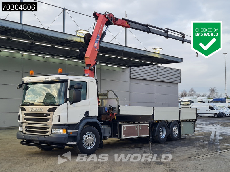 Scania P360 P 6X2 HMF 1820-K4 Kran Crane Lift+Steering Axle Air suspension Euro 6 - Φορτηγό με ανοιχτή καρότσα, Φορτηγό με γερανό: φωτογραφία 1 Scania P360 P 6X2 HMF 1820-K4 Kran Crane Lift+Steering Axle Air suspension Euro 6 - Φορτηγό με ανοιχτή καρότσα, Φορτηγό με γερανό: φωτογραφία 1