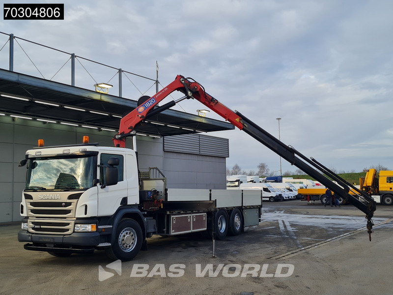Scania P360 P 6X2 HMF 1820-K4 Kran Crane Lift+Steering Axle Air suspension Euro 6 - Φορτηγό με ανοιχτή καρότσα, Φορτηγό με γερανό: φωτογραφία 5 Scania P360 P 6X2 HMF 1820-K4 Kran Crane Lift+Steering Axle Air suspension Euro 6 - Φορτηγό με ανοιχτή καρότσα, Φορτηγό με γερανό: φωτογραφία 5