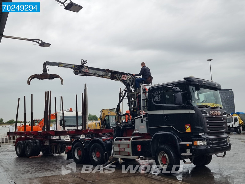 Scania R580 6X4 Holz Kran Diebolt D28 Full-Steell Extentable Trailer - Τράκτορας: φωτογραφία 2 Scania R580 6X4 Holz Kran Diebolt D28 Full-Steell Extentable Trailer - Τράκτορας: φωτογραφία 2