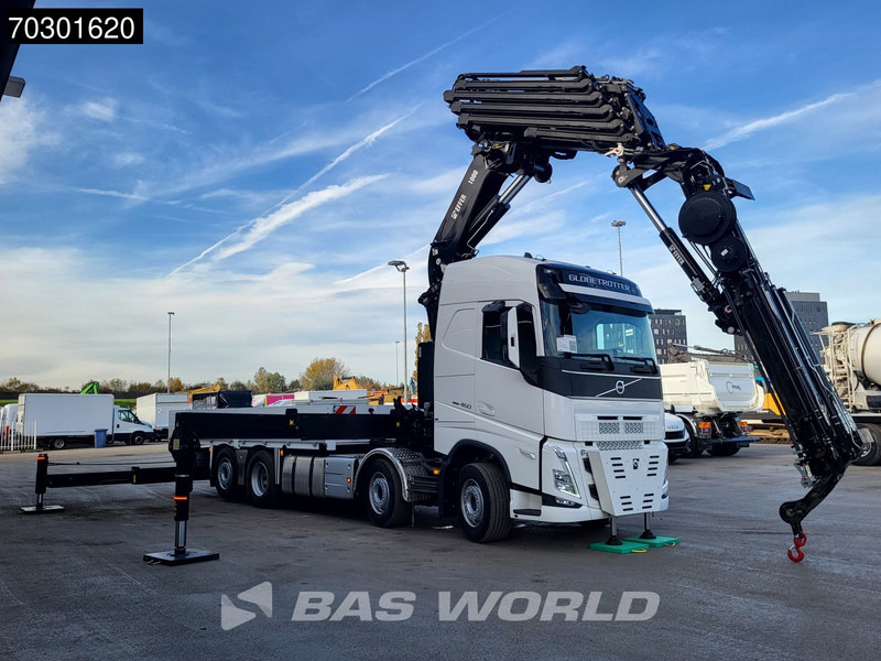 Φορτηγό με ανοιχτή καρότσα, Φορτηγό με γερανό Volvo FH 460 8X2 UNUSED EFFER 1000 9S + 6S Crane + Fly-Jib Lift+Lenkachse VEB+ Euro 6: φωτογραφία 12