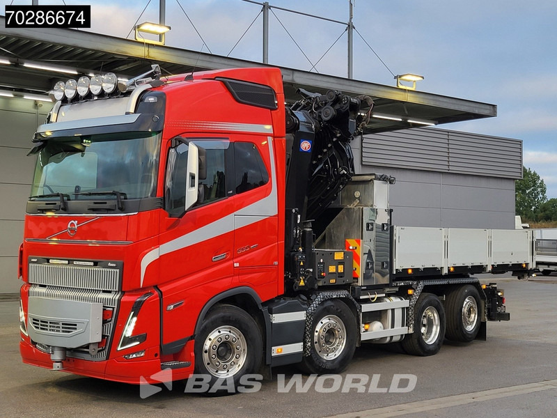 Volvo FH16 650 FH16 8X2 HMF 7020K-RCS Crane + Fly-Jib Lift+Steering-Axle Navi LED ACC Euro 6 - Φορτηγό με ανοιχτή καρότσα, Φορτηγό με γερανό: φωτογραφία 5 Volvo FH16 650 FH16 8X2 HMF 7020K-RCS Crane + Fly-Jib Lift+Steering-Axle Navi LED ACC Euro 6 - Φορτηγό με ανοιχτή καρότσα, Φορτηγό με γερανό: φωτογραφία 5