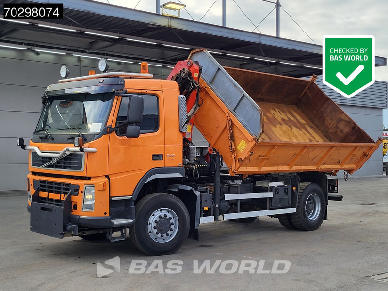 Volvo FM 340 FM 4X4 4x4 Crane Palfinger PK10501 Tipper Big-Axle Full Steel - Φορτηγό ανατρεπόμενο, Φορτηγό με γερανό: φωτογραφία 1 Volvo FM 340 FM 4X4 4x4 Crane Palfinger PK10501 Tipper Big-Axle Full Steel - Φορτηγό ανατρεπόμενο, Φορτηγό με γερανό: φωτογραφία 1
