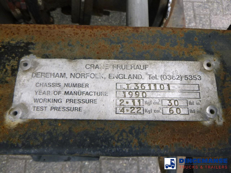 Επικαθήμενο βυτίο Crane Fruehauf Bitumen tank inox 28 m3 / 1 comp: φωτογραφία 18